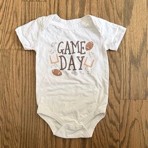 Caden Lane Game Day White Baby Bodysuit 100% Cotton
